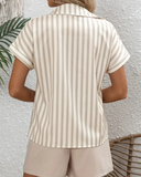 Camisa Listrada com Manga Curta Rosália