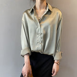 Camisa Seda Manga Rosa » Coleção Paris 0 Manga Rosa Moda Verde P 