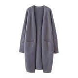 Cardigan Manga Rosa » Coleção New York 0 Manga Rosa Moda Cinza Escuro Tamanho Único 