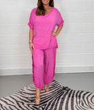 Conjunto Bella Dona Manga Rosa